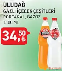 ULUDAĞ GAZLI İÇECEK ÇEŞİTLERİ PORTAKAL GAZOZ 1500 ML ULUDAĞ GAZLI İÇECEK ÇEŞİTLERİ PORTAKAL GAZOZ 1500 ML